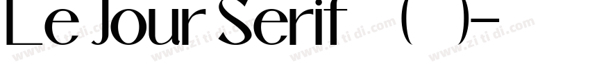 Le Jour Serif 普通(西方)字体转换
